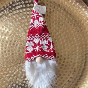 Red and White Gnome Ornament